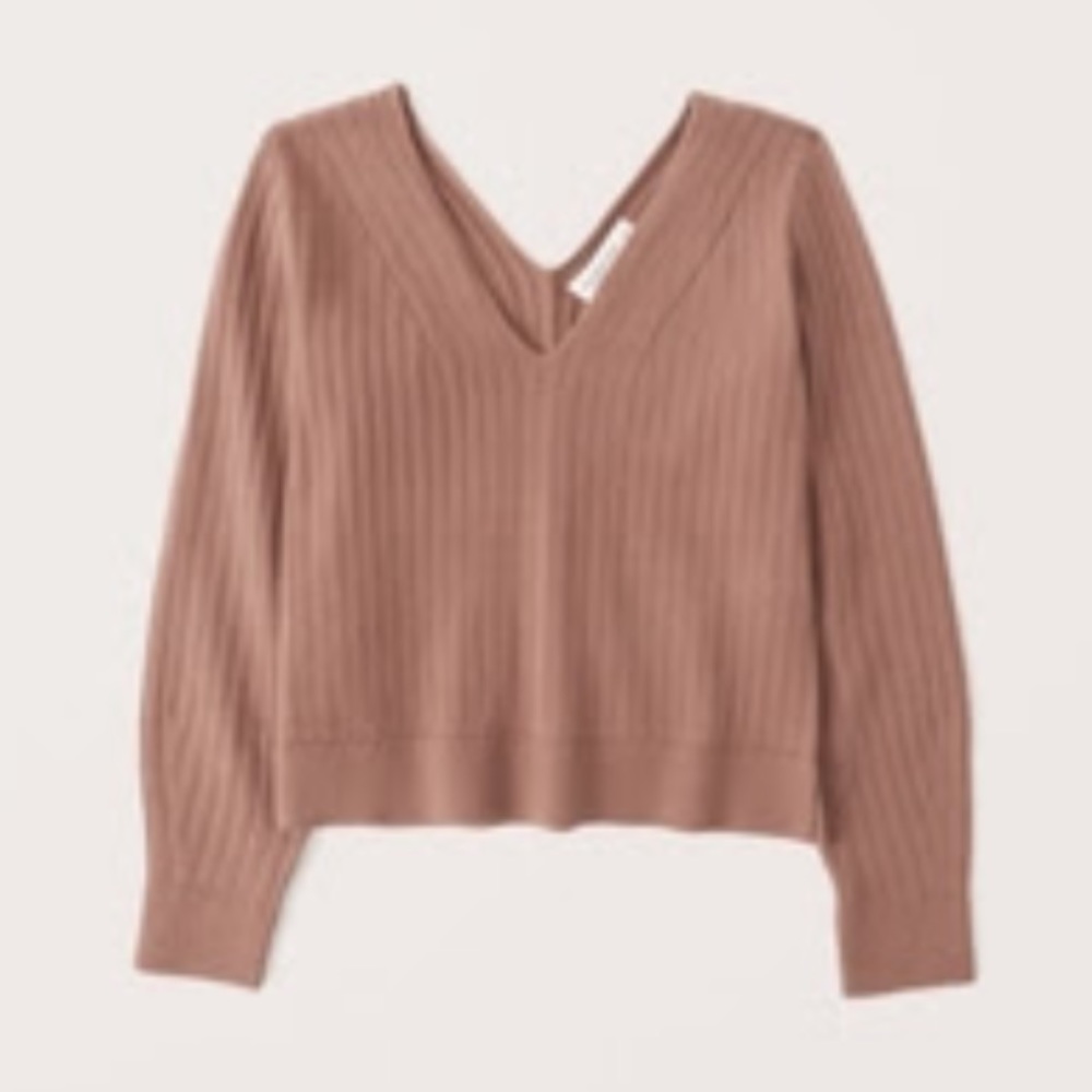 Abercrombie LuxeLoft Slouchy V-Neck Sweater